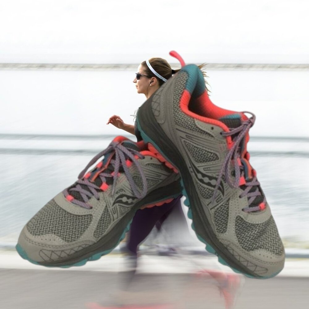 Saucony Cohesion Running Shoes Gray XT-600 Sz 8.5